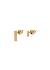 NO MORE accessories Square Stud Earrings in gold plated sterling silver