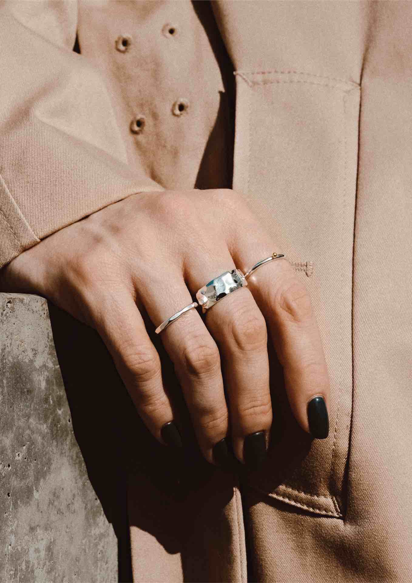 NO MORE accessories Vertex ring for women made from sterling silver