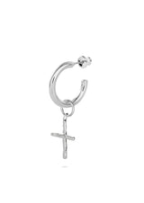 Cross Stud Hoops Silver - NO MORE ACCESSORIES