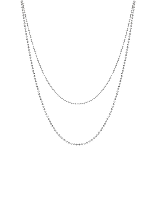 Double Layers Necklace Silver