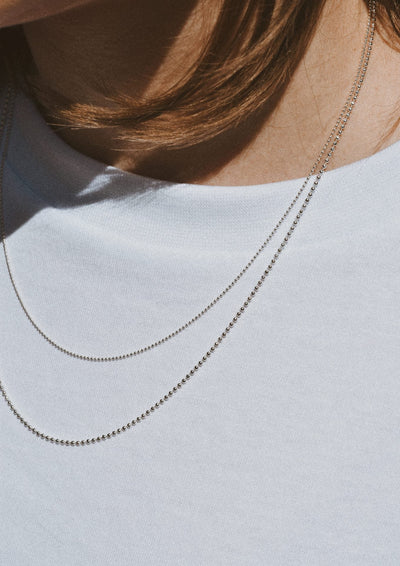 Double Layers Necklace Silver - NO MORE ACCESSORIES