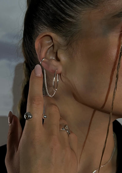 Nomad Hoops and Chained Line ear cuff Combo - NO MORE ACCESSORIES