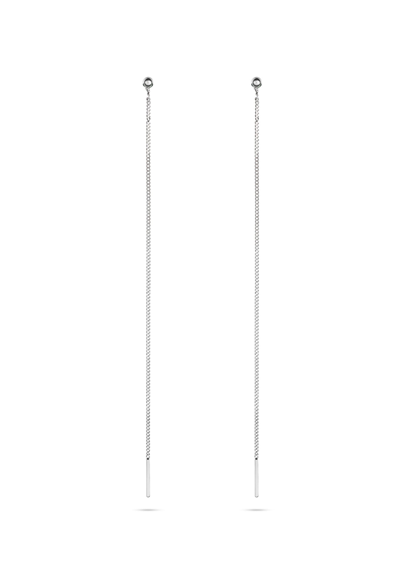Pin Up Threader Chain Earrings Silver - NO MORE ACCESSORIES