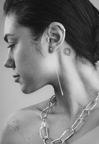 Raw Threader Chain Earrings Silver - NO MORE ACCESSORIES