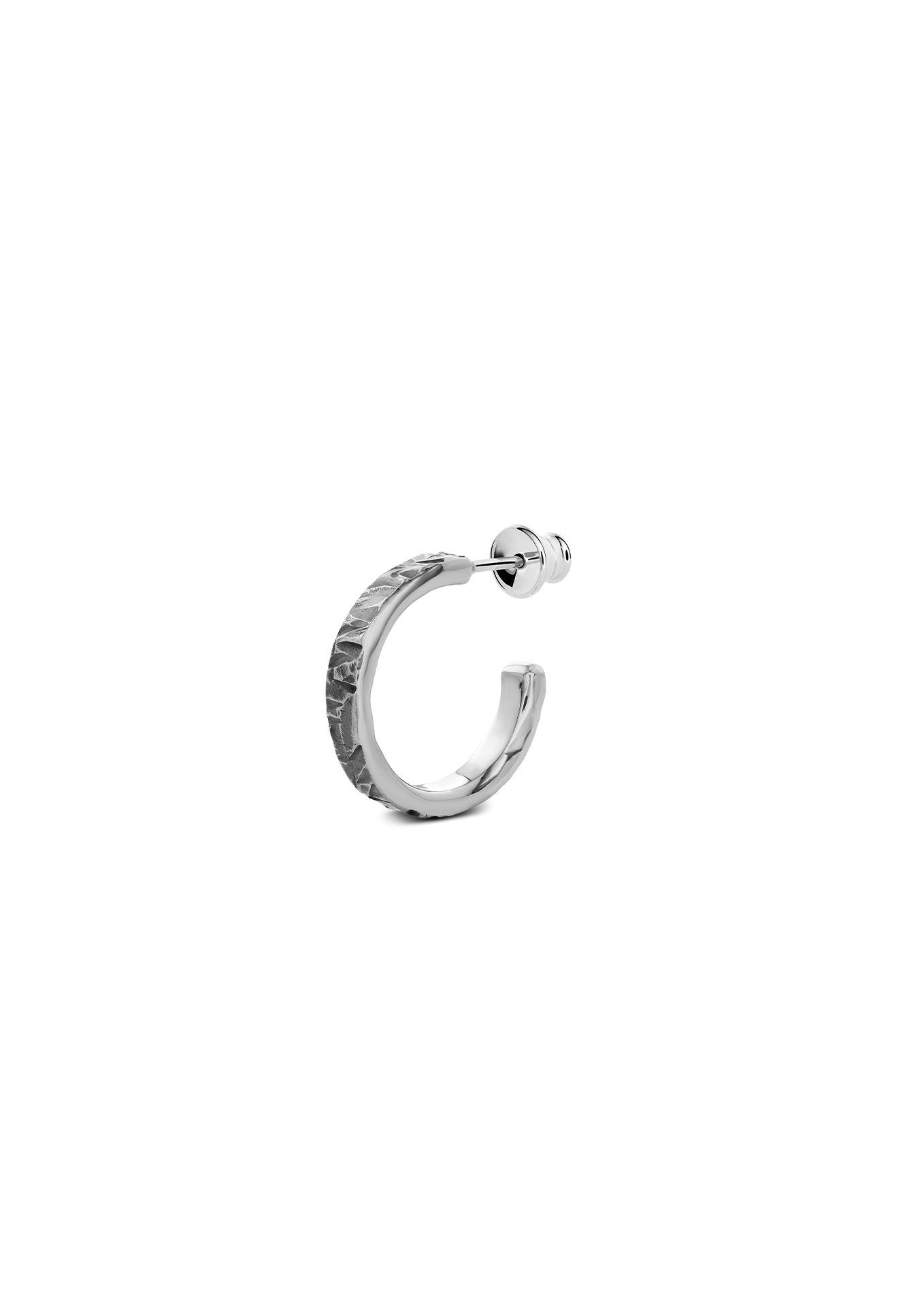 Rugged Line Hoops Oxidized Silver - NO MORE ACCESSORIES