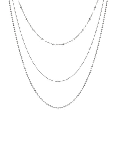 Triple Layers Necklace Silver - NO MORE ACCESSORIES